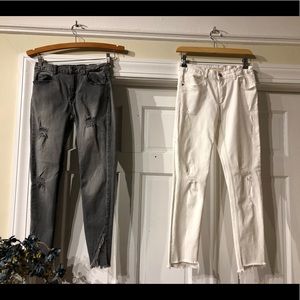 Two pairs of Zara Girls Distressed Jeans (Bundle)
